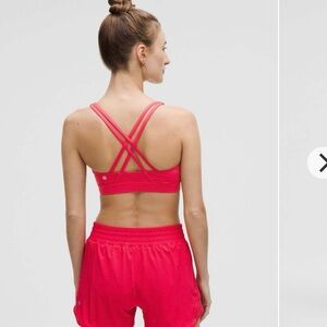 Lululemon Energy Bra *Medium Support, B–D Cups Red Glow